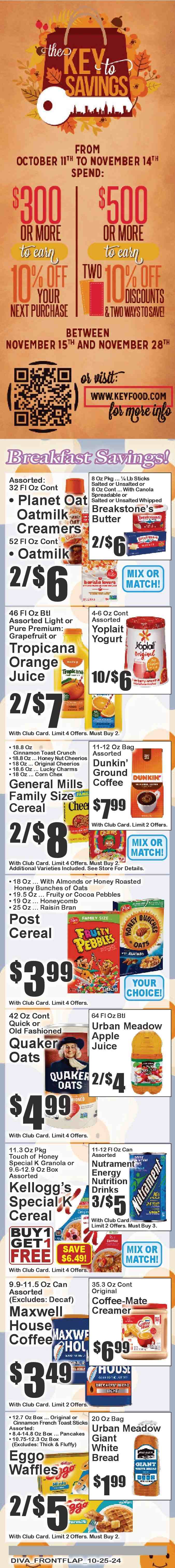 Key Food ad - 10/25/2024 - 10/31/2024. Page 2