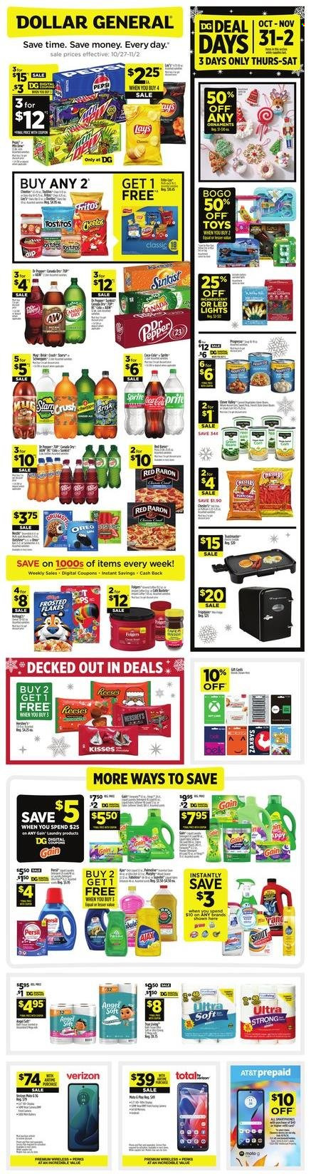 Dollar General ad - 10/27/2024 - 11/02/2024. Page 1