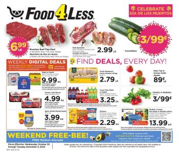 Food 4 Less Flyer - 10/30/2024 - 11/05/2024.