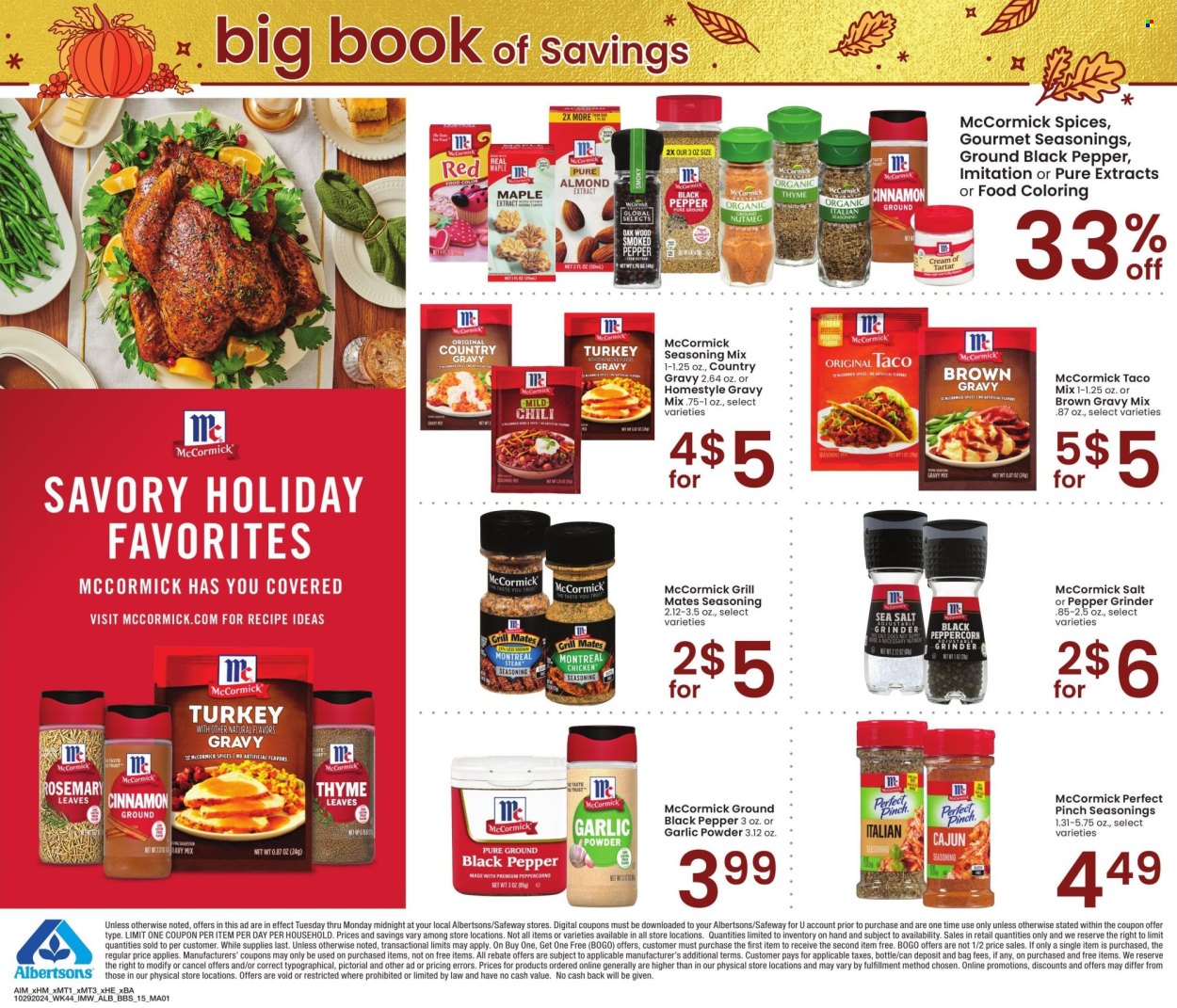 Albertsons ad - 10/29/2024 - 12/02/2024. Page 15