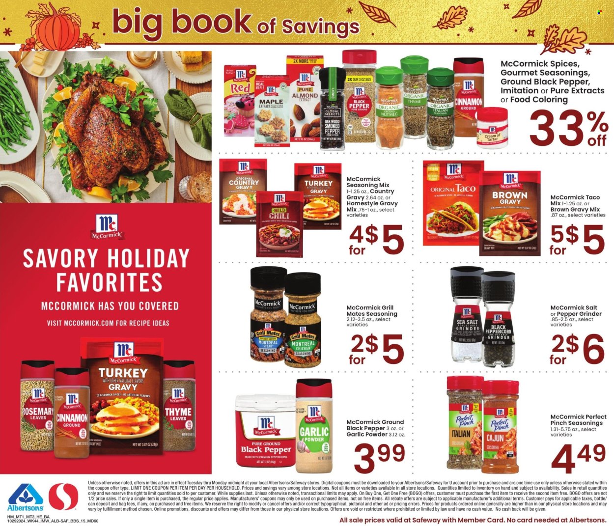 Albertsons ad - 10/29/2024 - 12/02/2024. Page 15