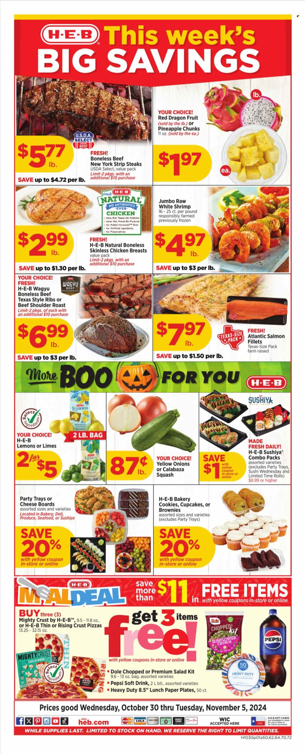 H-E-B ad - 10/30/2024 - 11/05/2024. Page 1