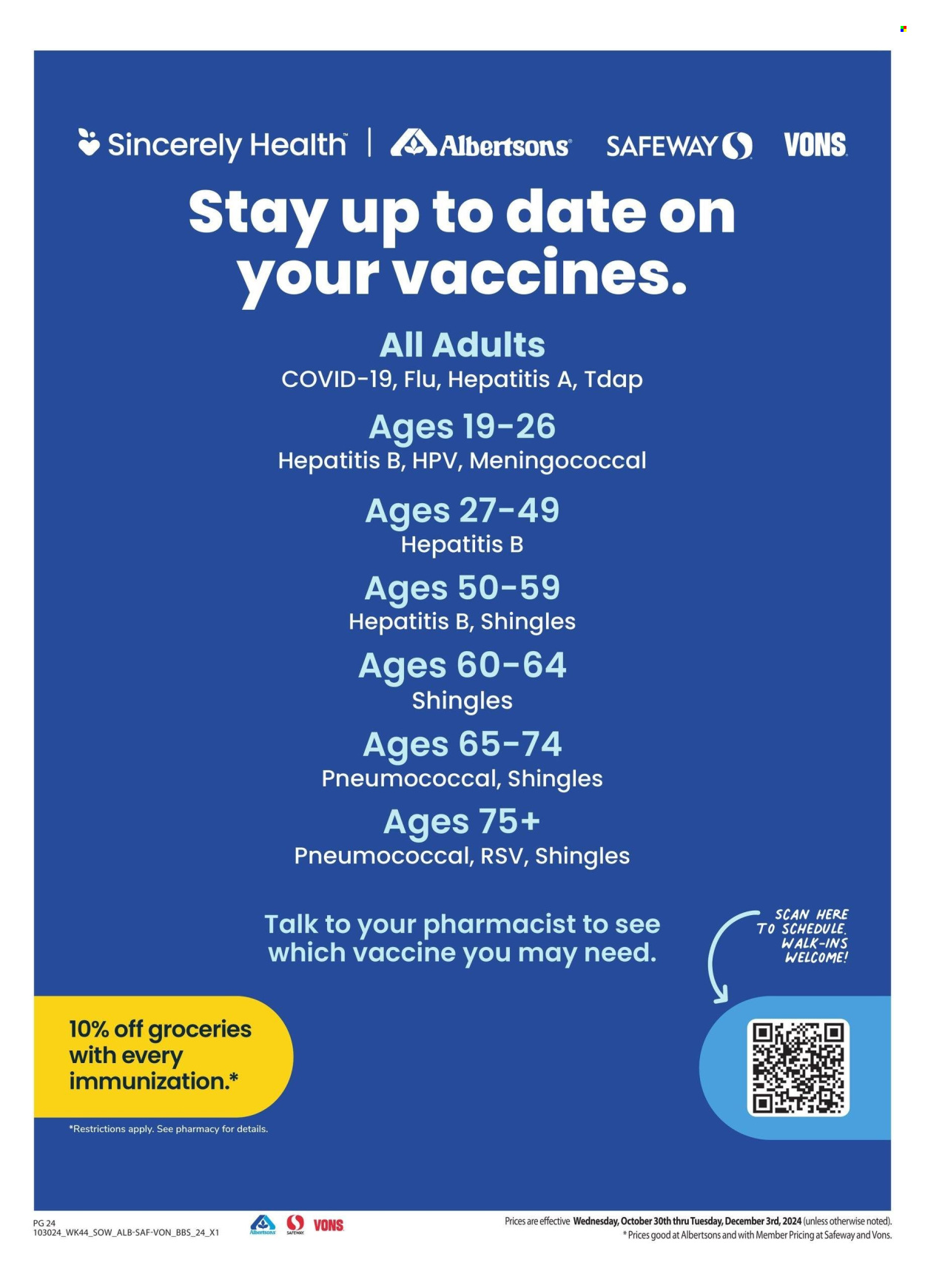 Albertsons ad - 10/30/2024 - 12/03/2024. Page 24