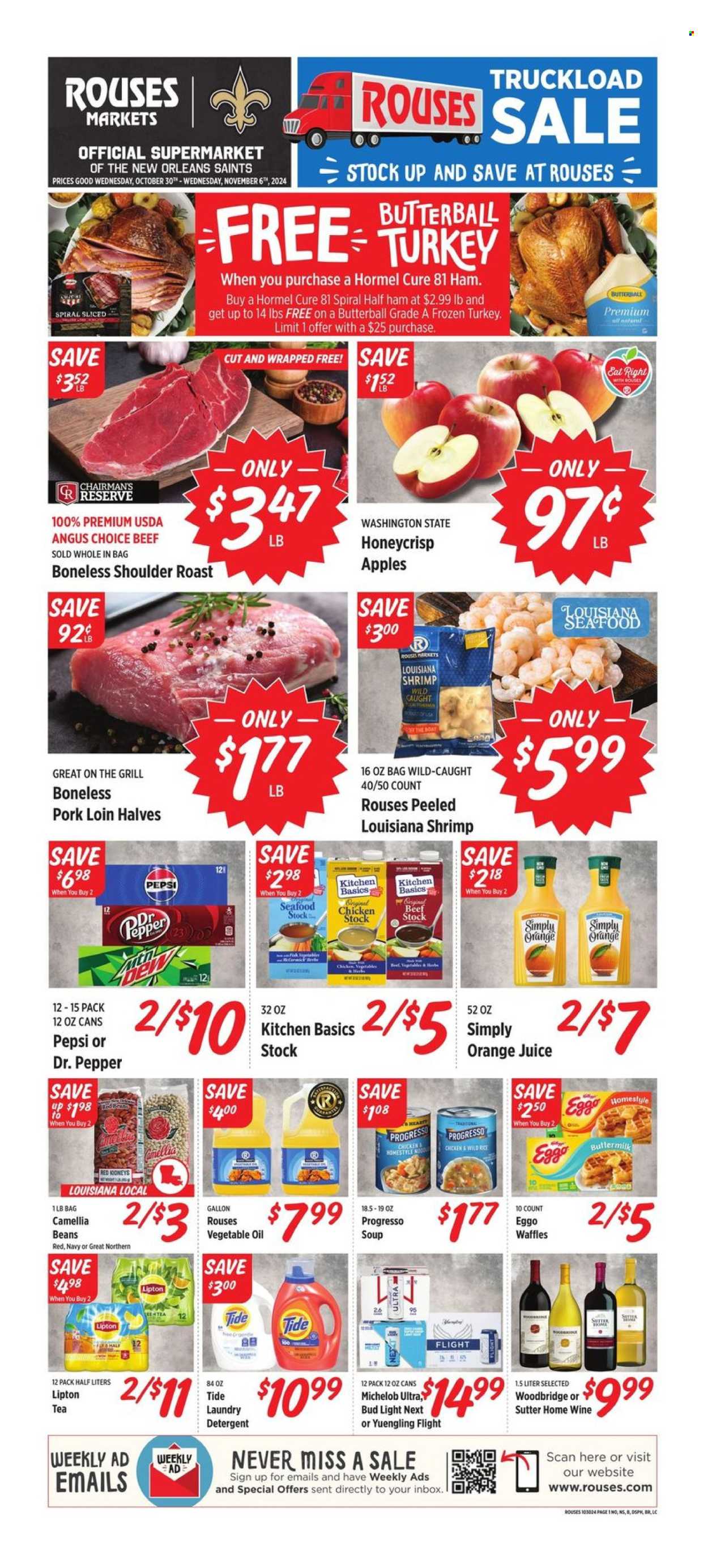 Rouses Markets ad - 10/30/2024 - 11/06/2024. Page 1