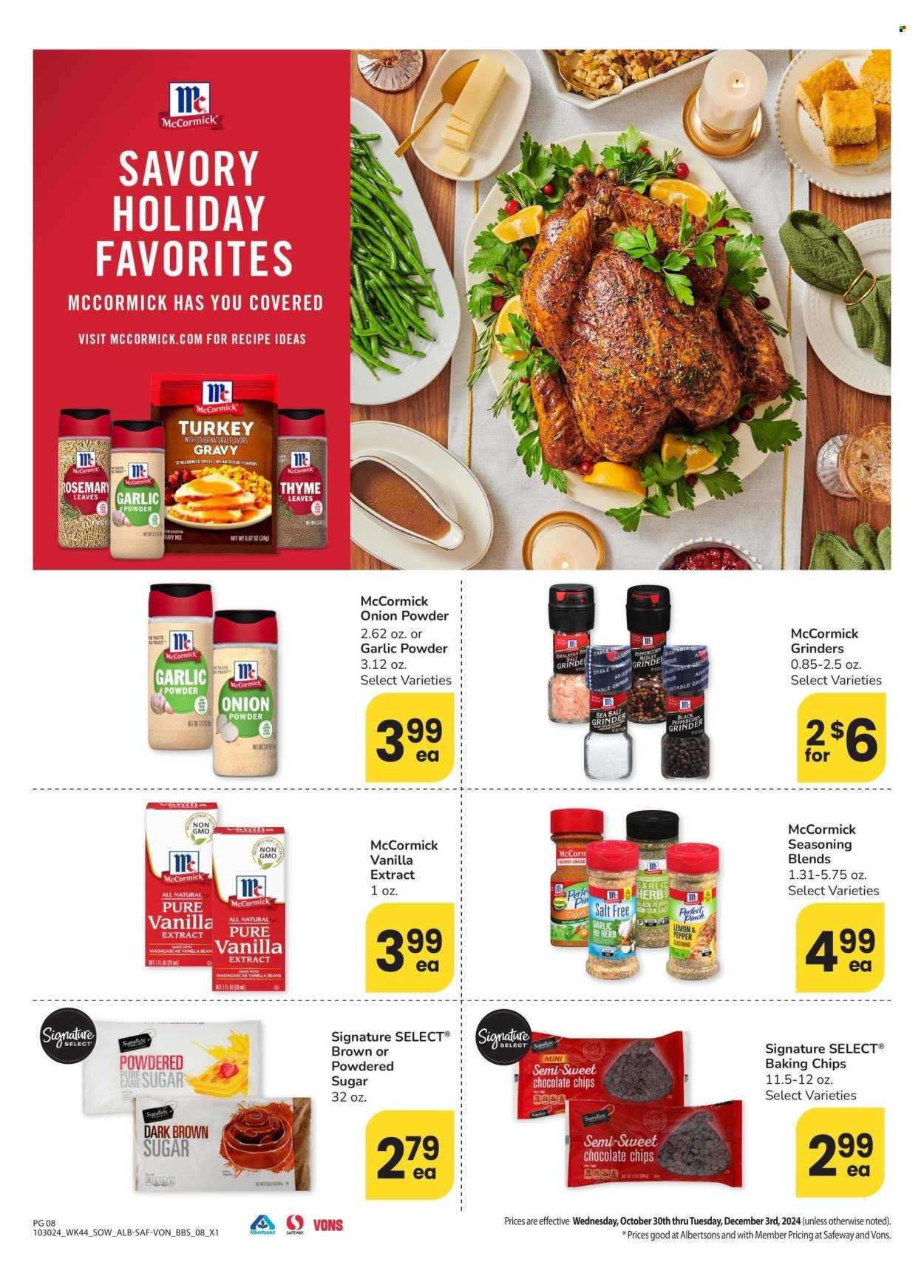 Safeway ad - 10/30/2024 - 12/03/2024. Page 8