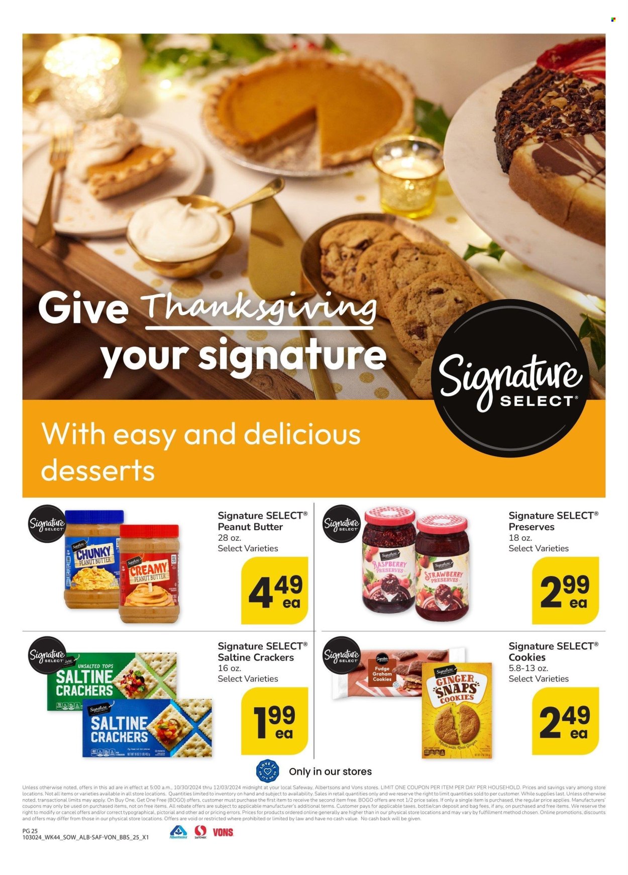 Safeway ad - 10/30/2024 - 12/03/2024. Page 25