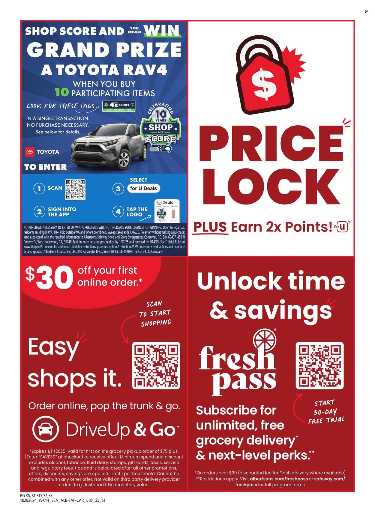 Safeway ad - 10/28/2024 - 12/01/2024. Page 35