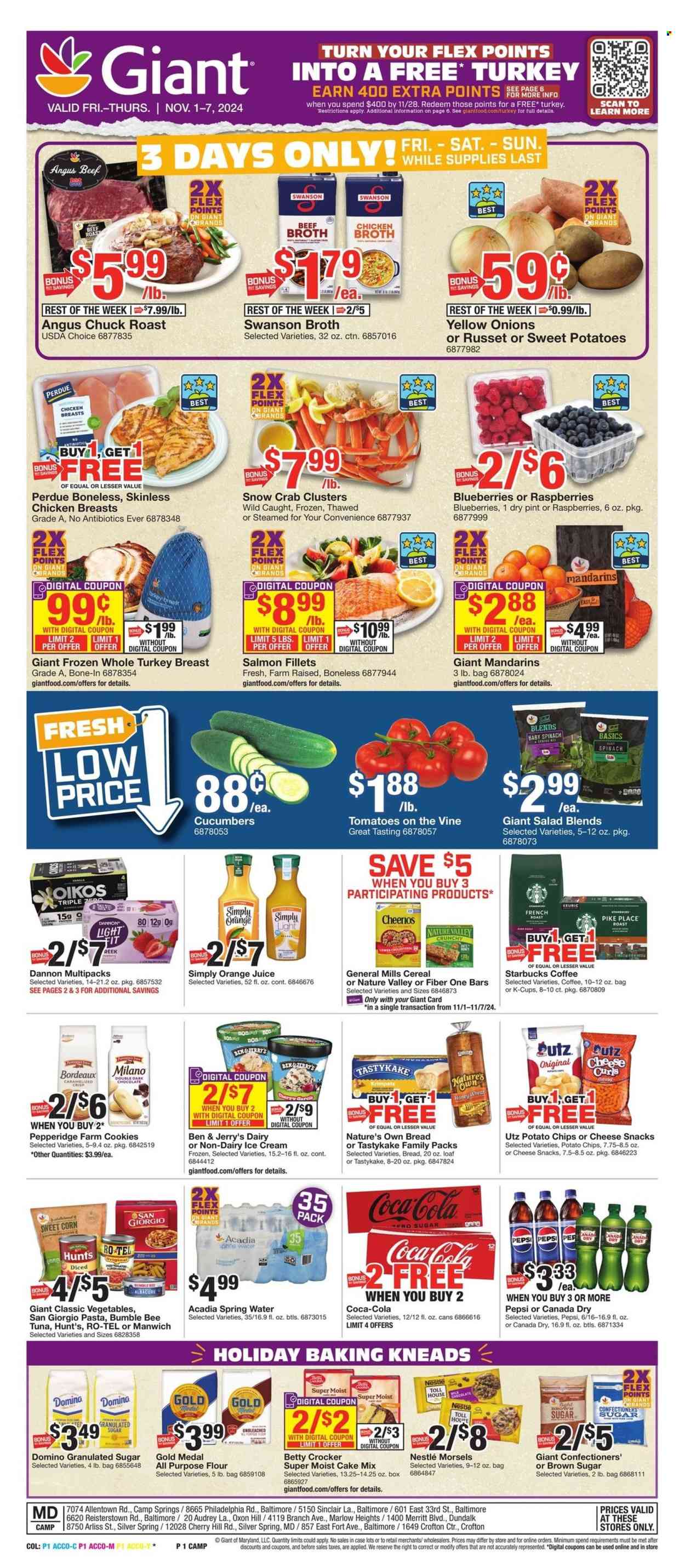 Giant Food ad - 11/01/2024 - 11/07/2024. Page 1