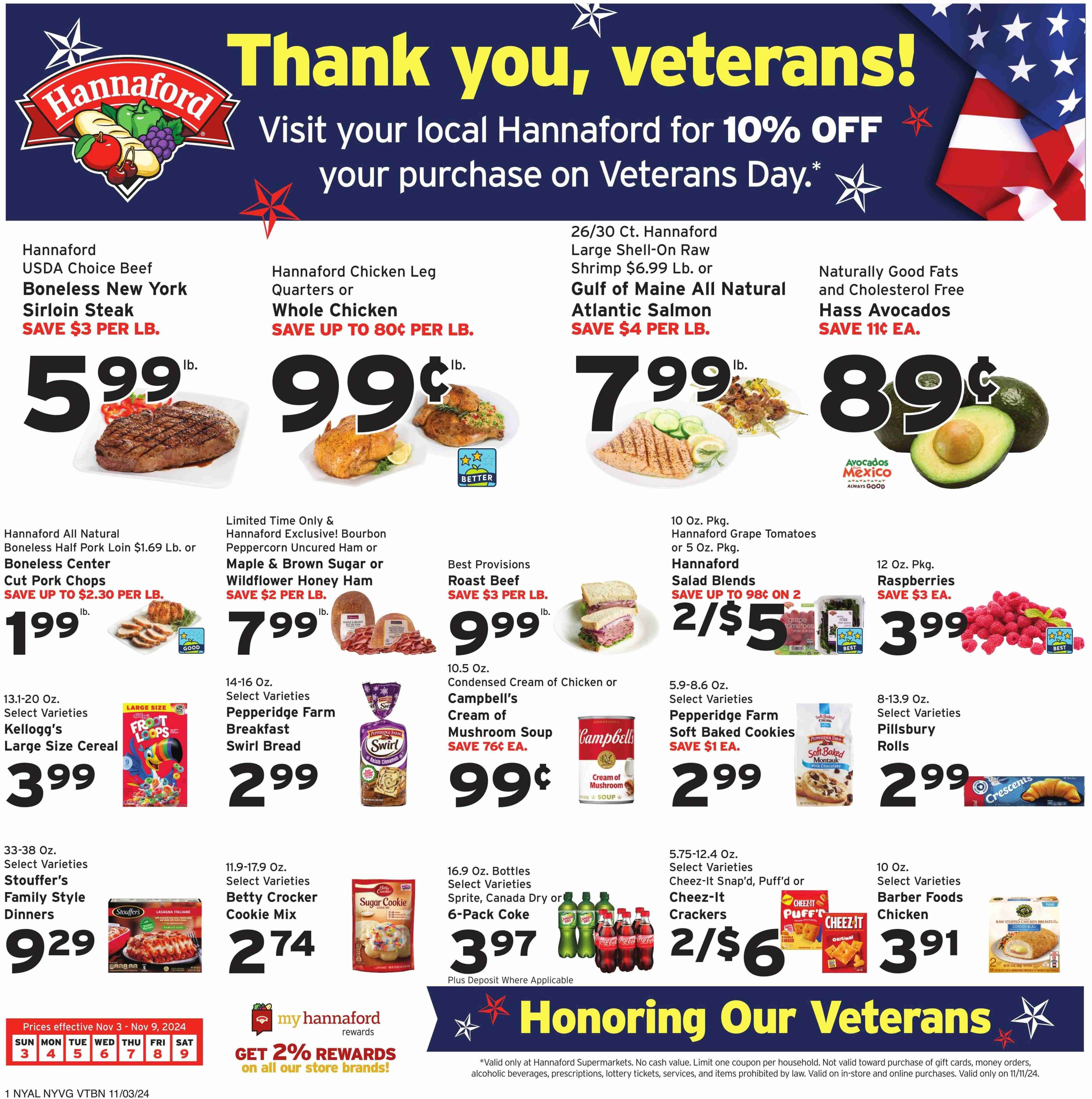 Hannaford ad - 11/03/2024 - 11/09/2024. Page 1
