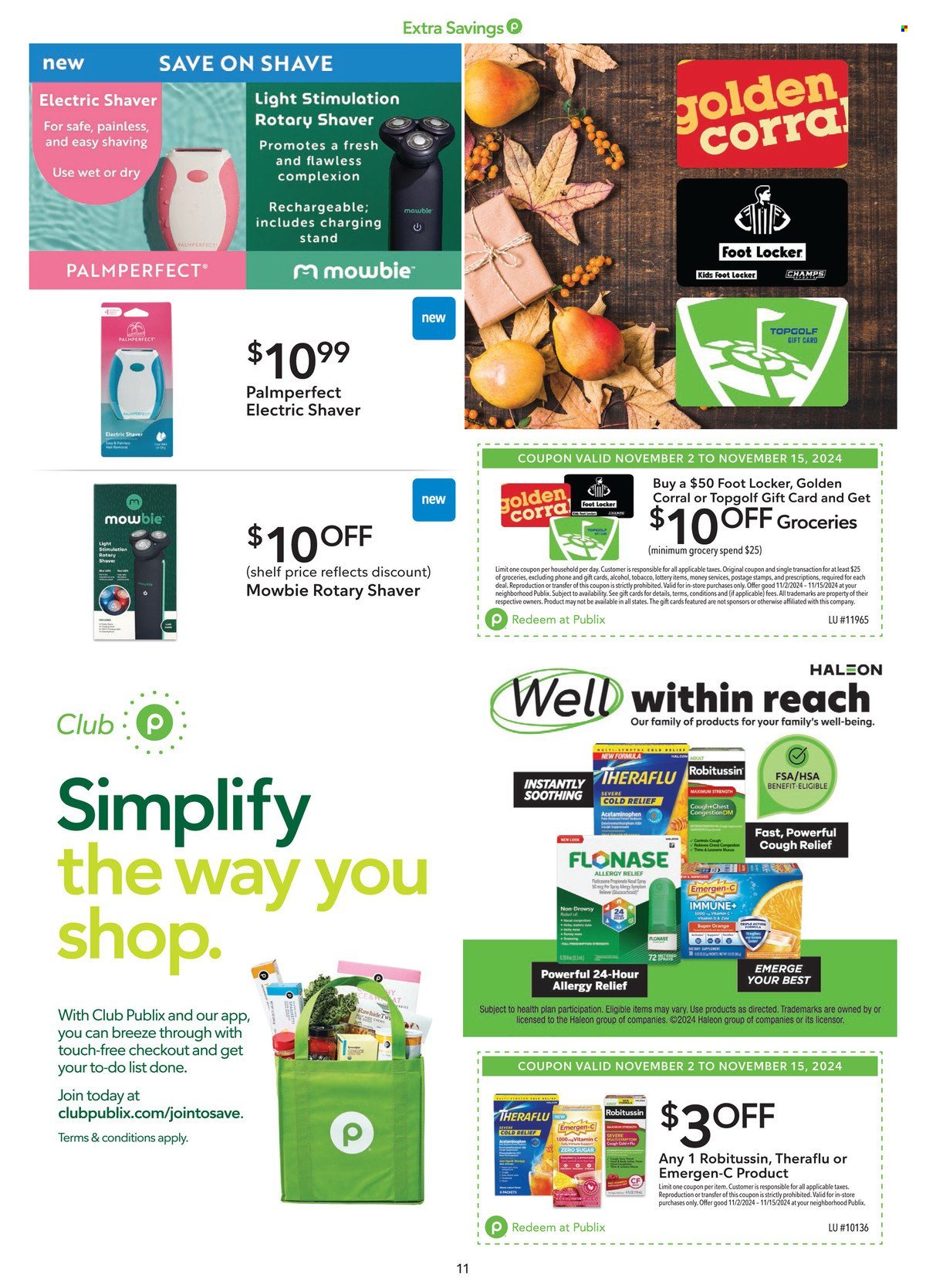 Publix ad - 11/02/2024 - 11/15/2024. Page 11