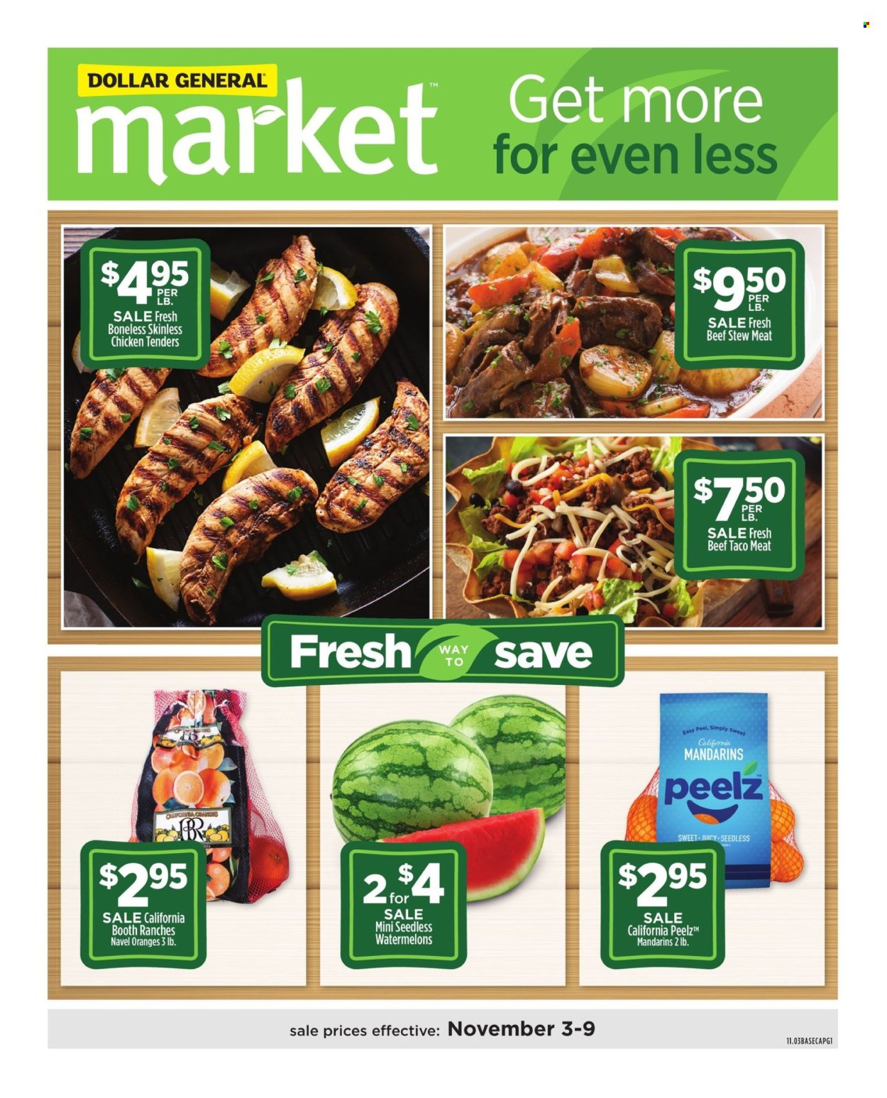 Dollar General ad - 11/03/2024 - 11/09/2024. Page 1