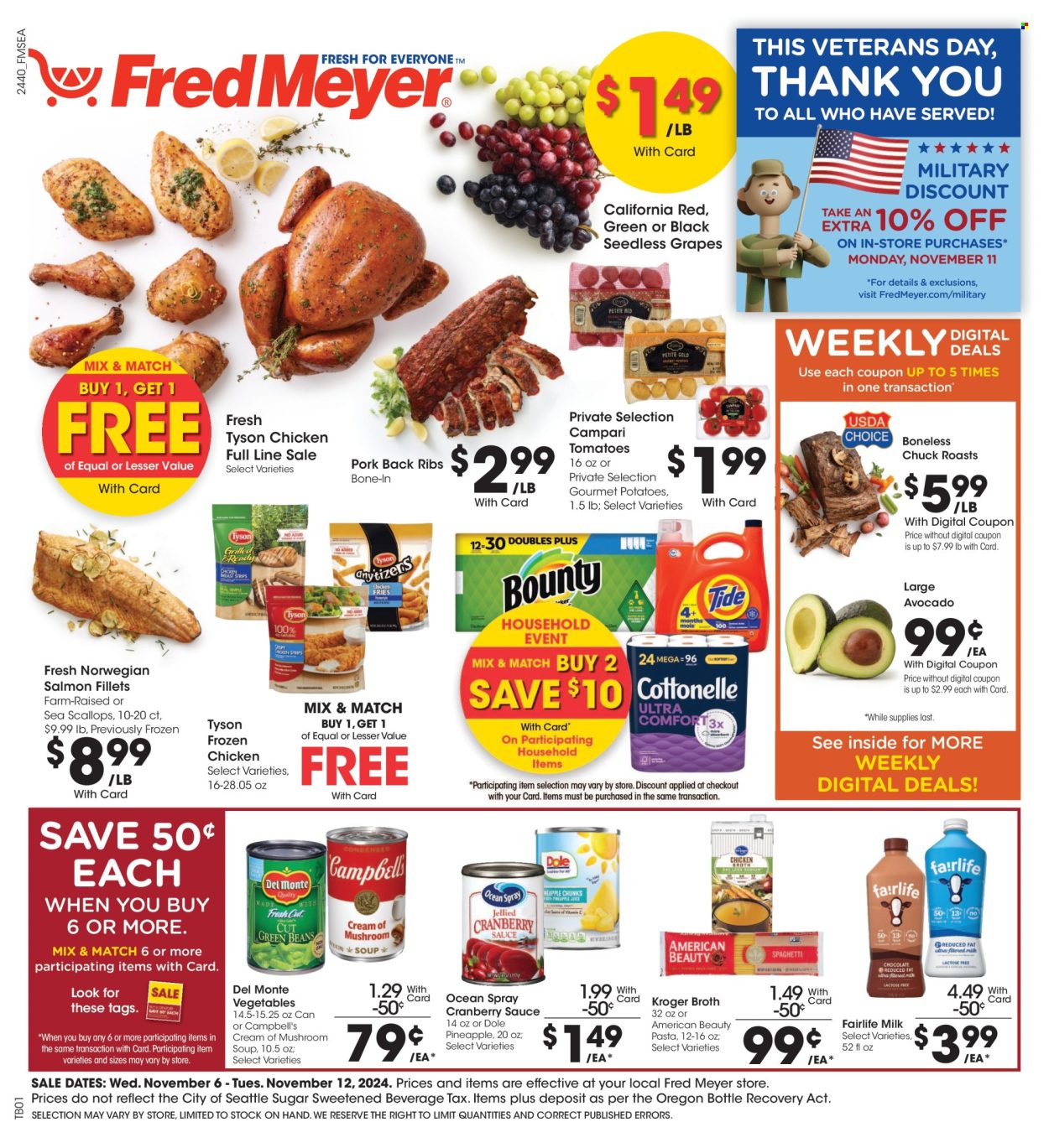 Fred Meyer ad - 11/06/2024 - 11/12/2024. Page 1