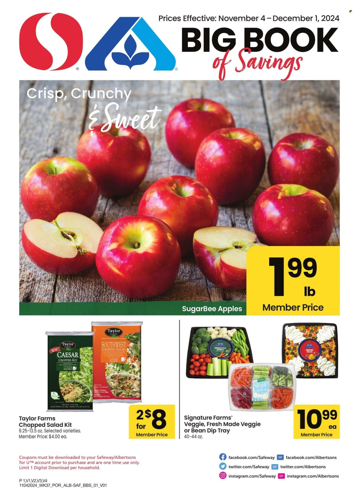 Albertsons ad - 11/04/2024 - 12/01/2024. Page 1