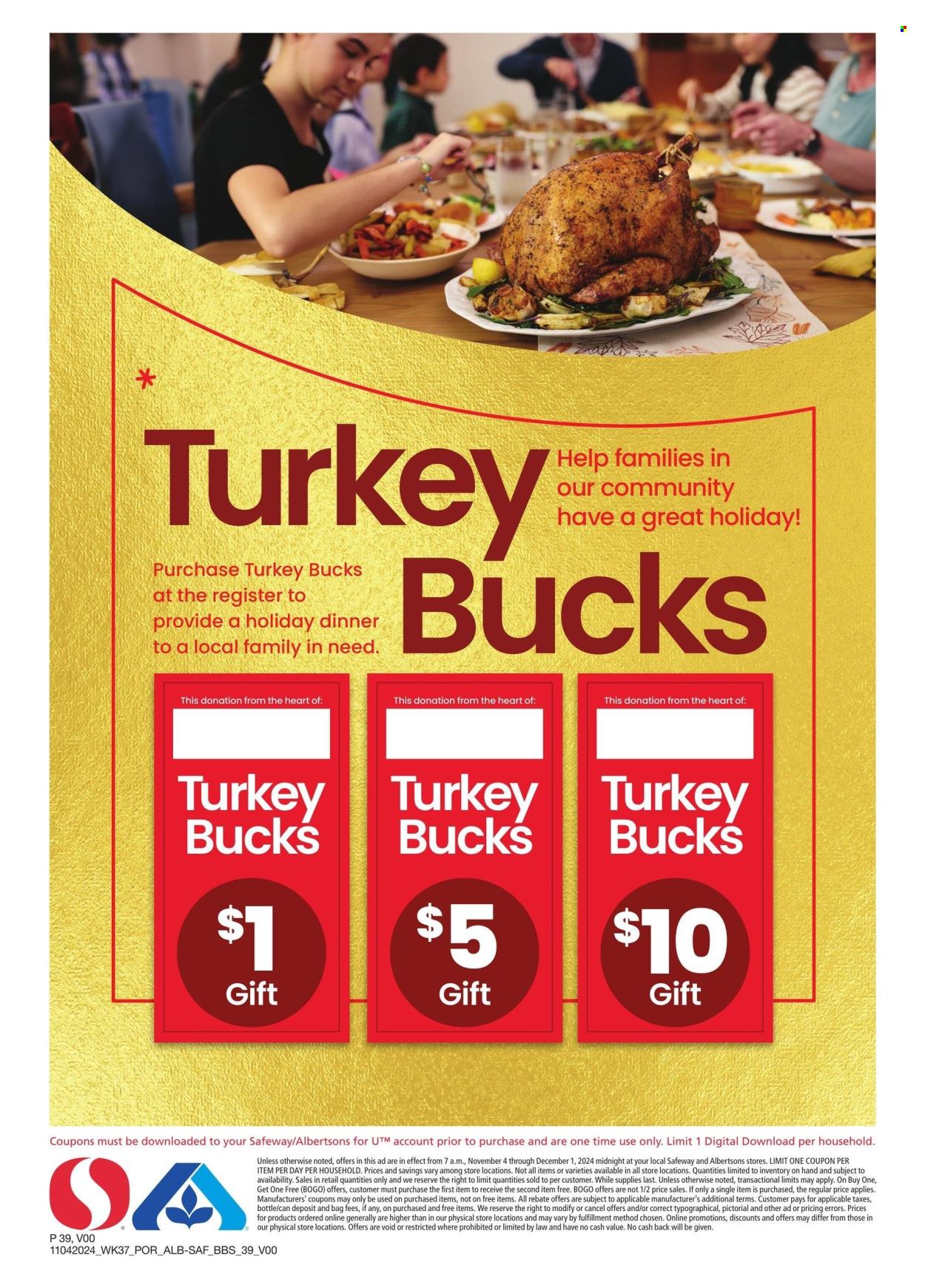Albertsons ad - 11/04/2024 - 12/01/2024. Page 39