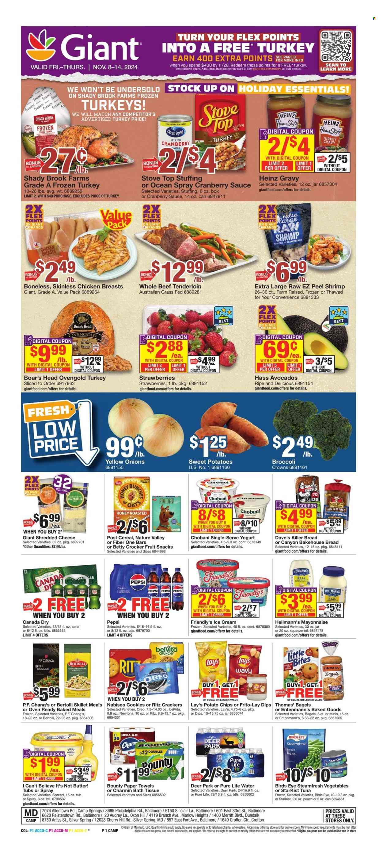 Giant Food ad - 11/08/2024 - 11/14/2024. Page 1