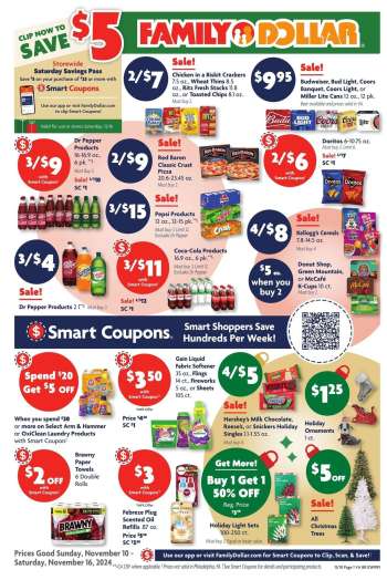 Family Dollar Flyer - 11/10/2024 - 11/16/2024.