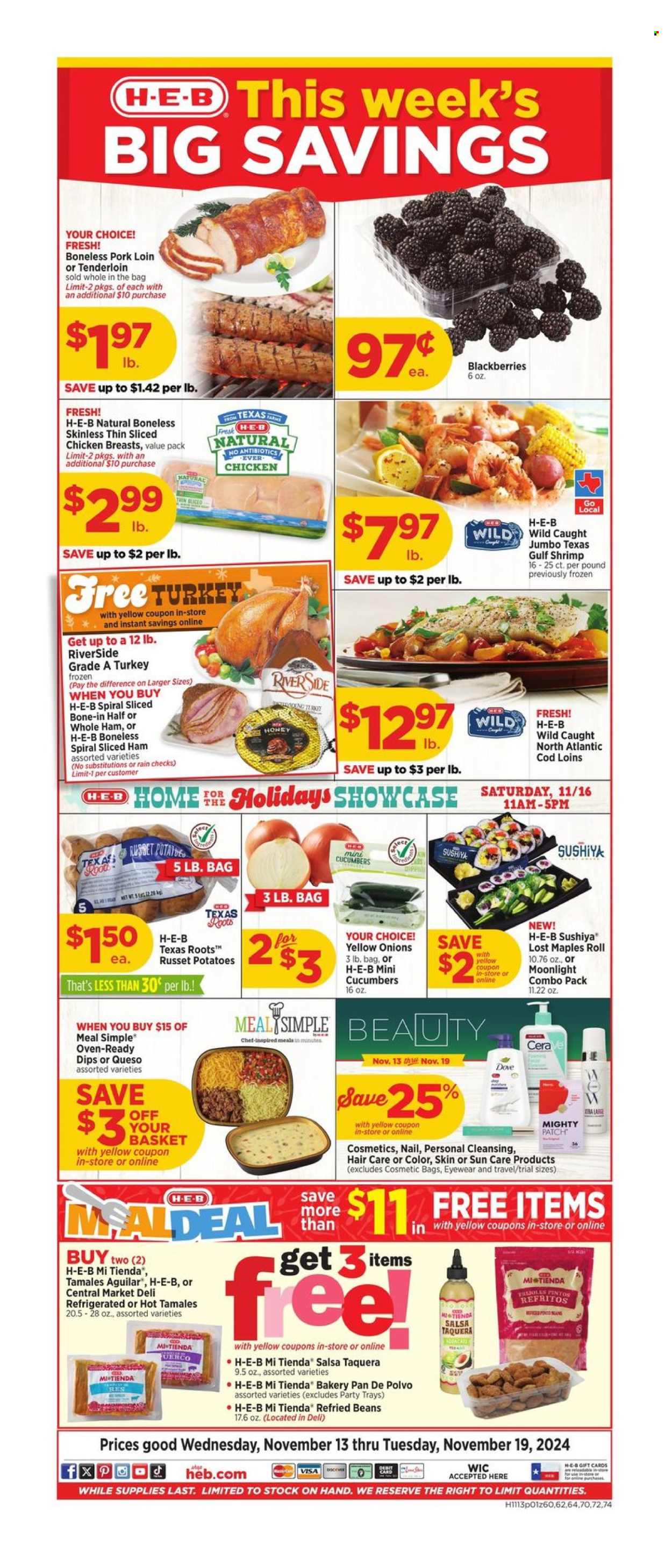 H-E-B ad - 11/13/2024 - 11/19/2024. Page 1