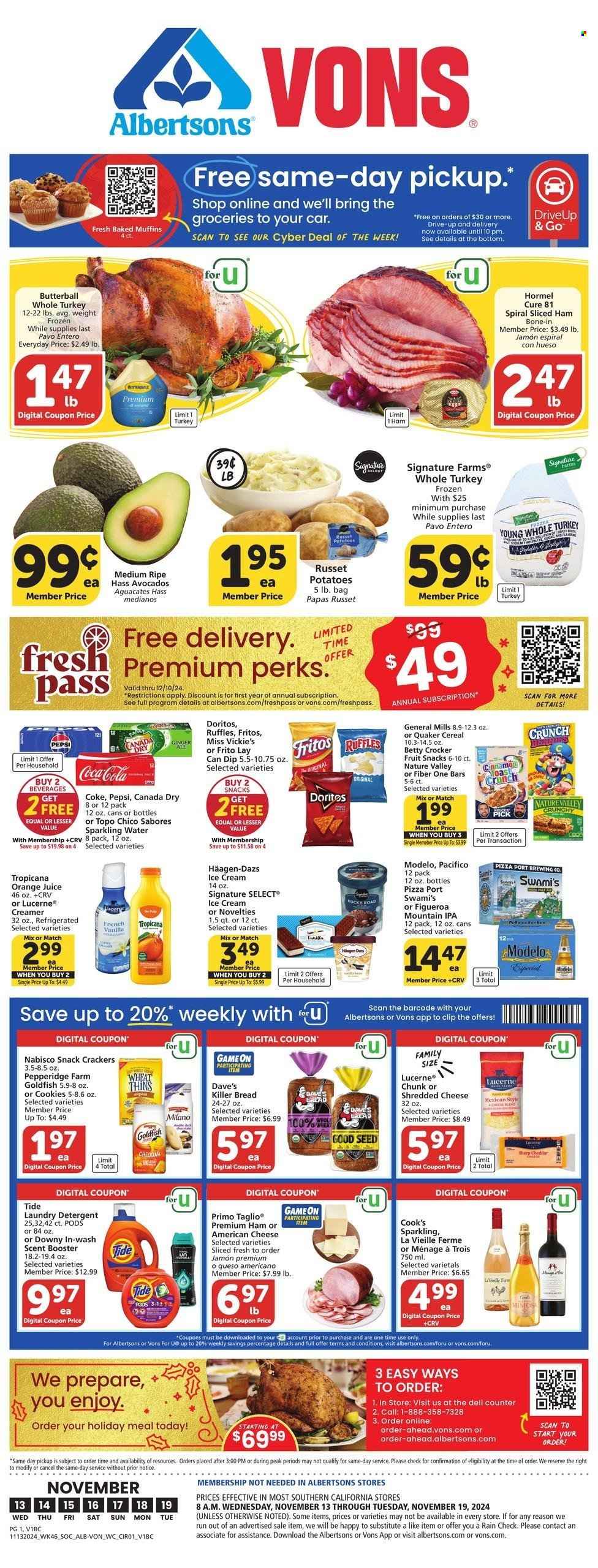 Albertsons ad - 11/13/2024 - 11/19/2024. Page 1
