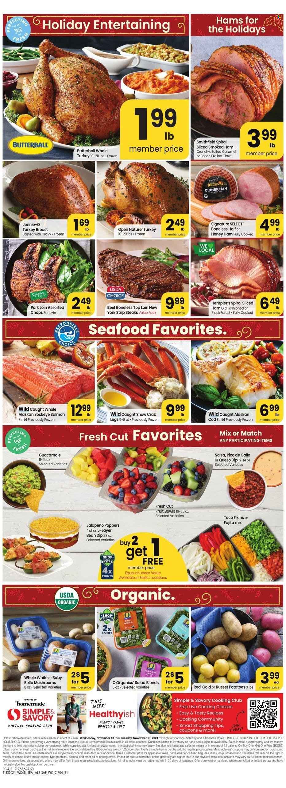 Safeway ad - 11/13/2024 - 11/19/2024. Page 3