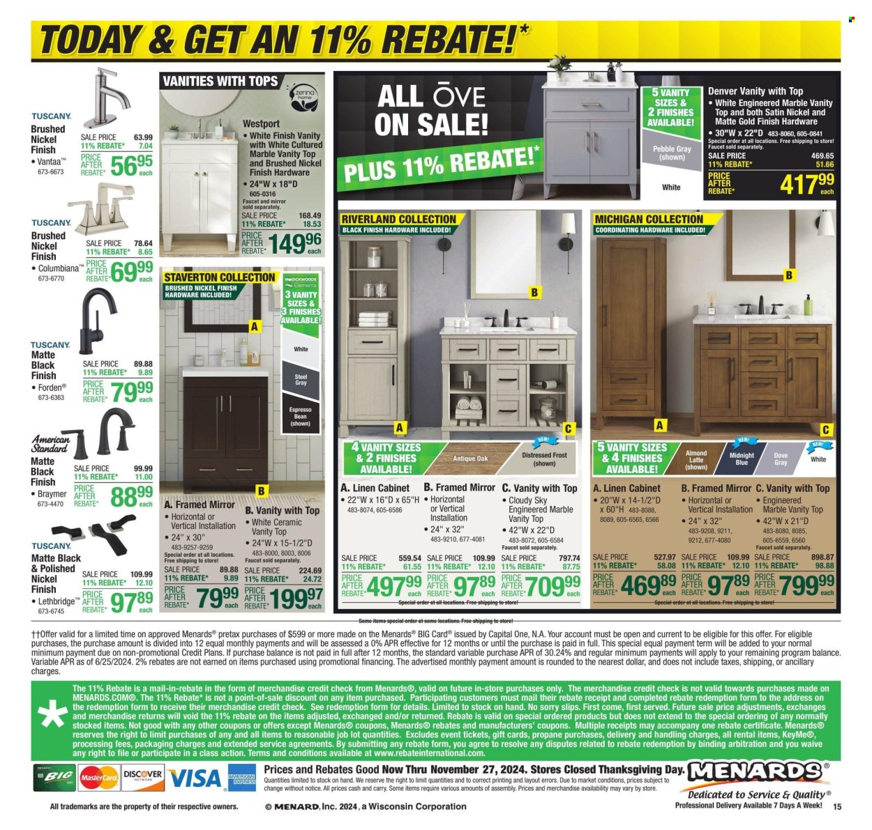 Menards ad - 11/14/2024 - 11/27/2024. Page 27