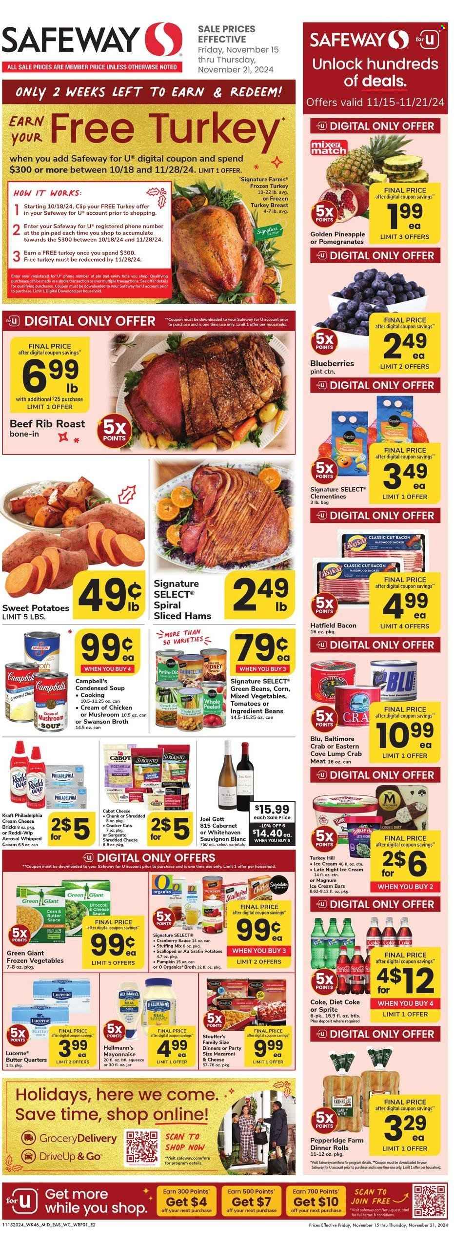 Safeway ad - 11/15/2024 - 11/21/2024. Page 1