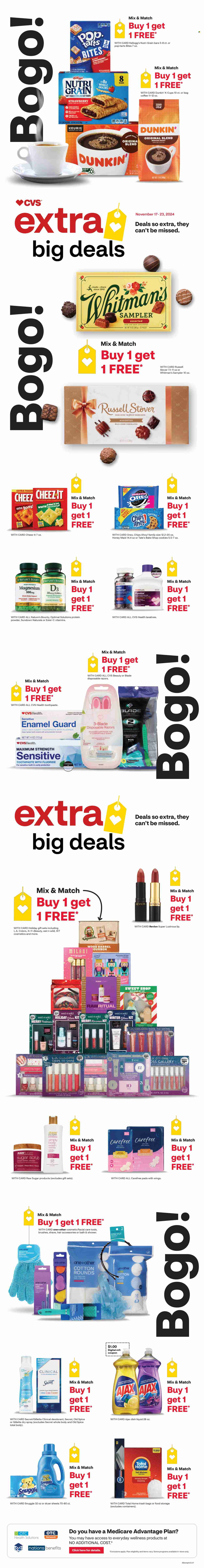 CVS Pharmacy ad - 11/17/2024 - 11/23/2024. Page 1