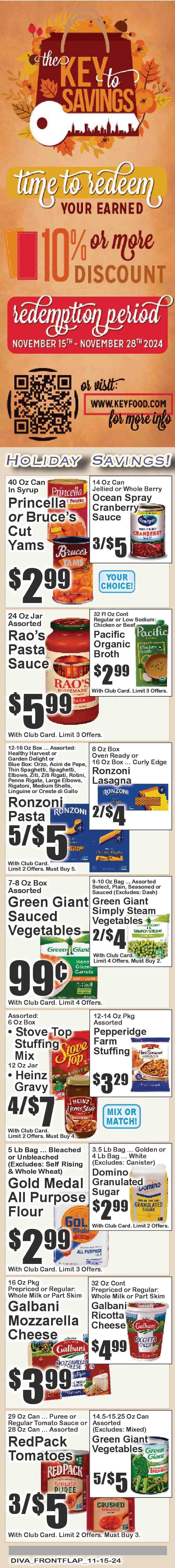 Key Food ad - 11/15/2024 - 11/21/2024. Page 2