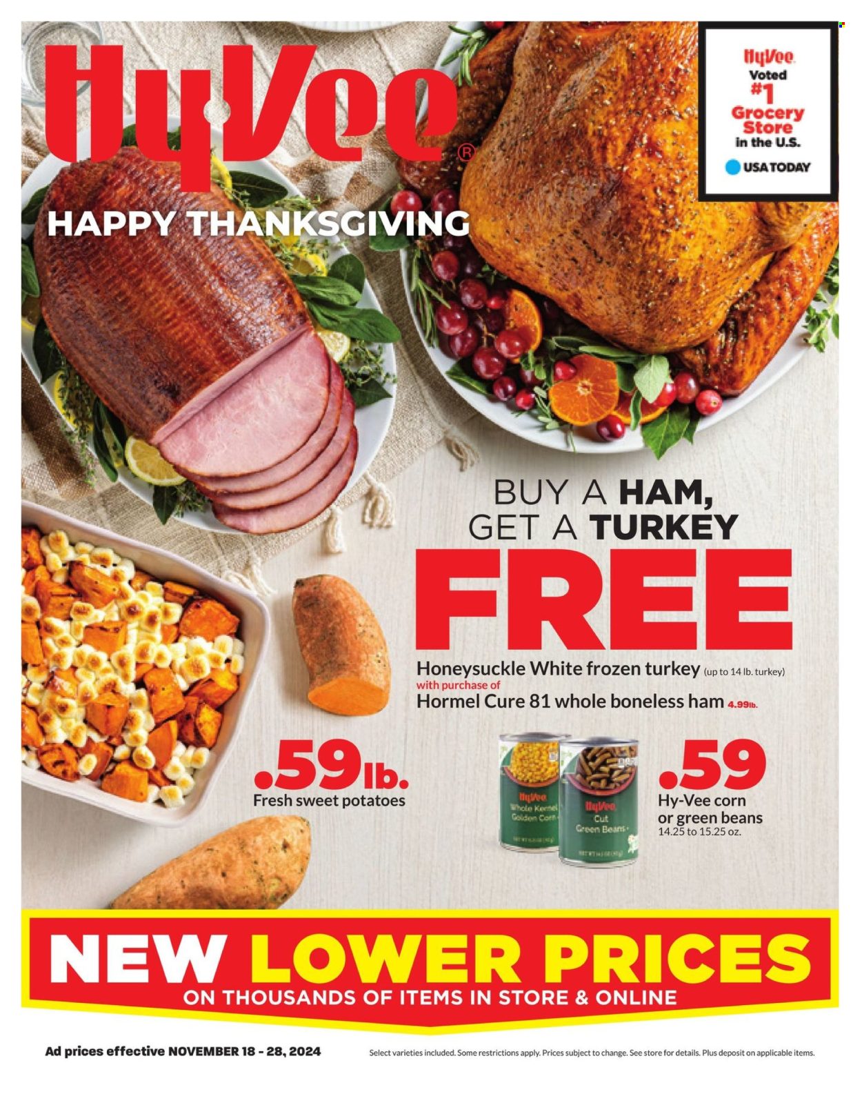 Hy-Vee ad - 11/18/2024 - 11/28/2024. Page 1