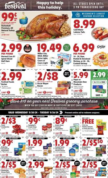 Festival Foods Flyer - 11/20/2024 - 11/26/2024.