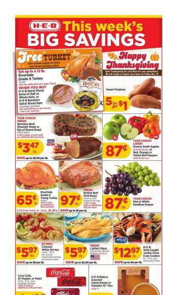 H-E-B Flyer - 11/20/2024 - 11/28/2024.