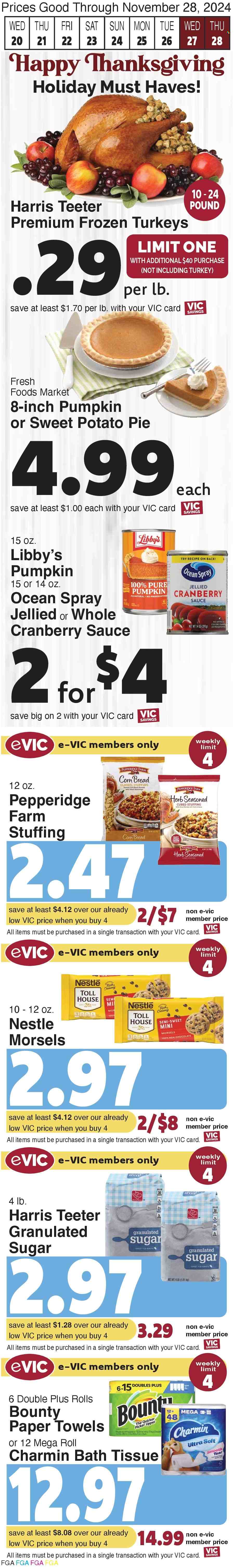 Harris Teeter ad - 11/20/2024 - 11/28/2024. Page 17