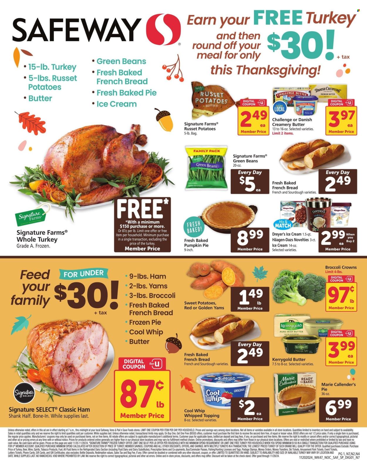 Safeway ad - 11/20/2024 - 11/28/2024. Page 1