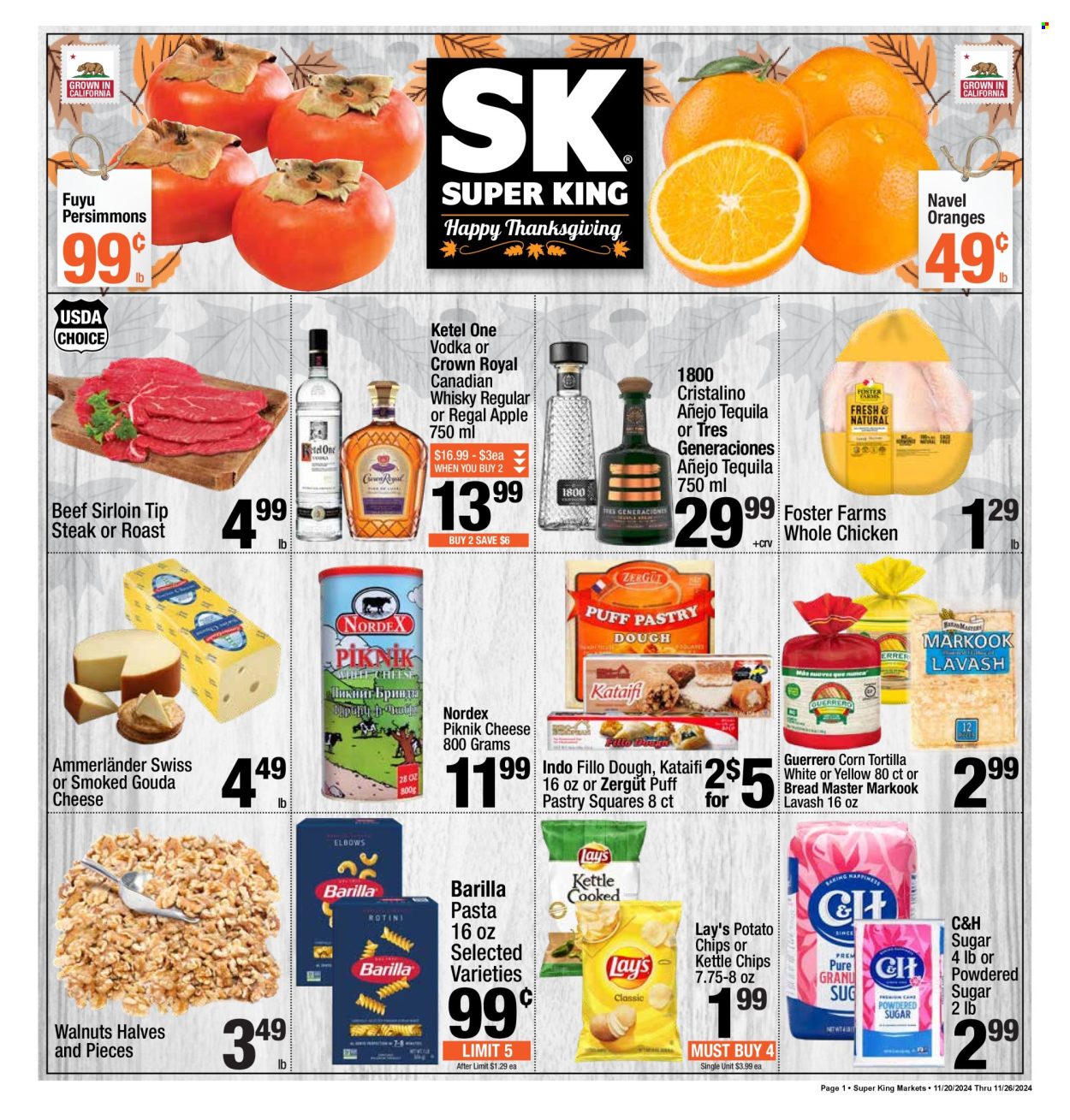 Super King Markets ad - 11/20/2024 - 11/26/2024. Page 1