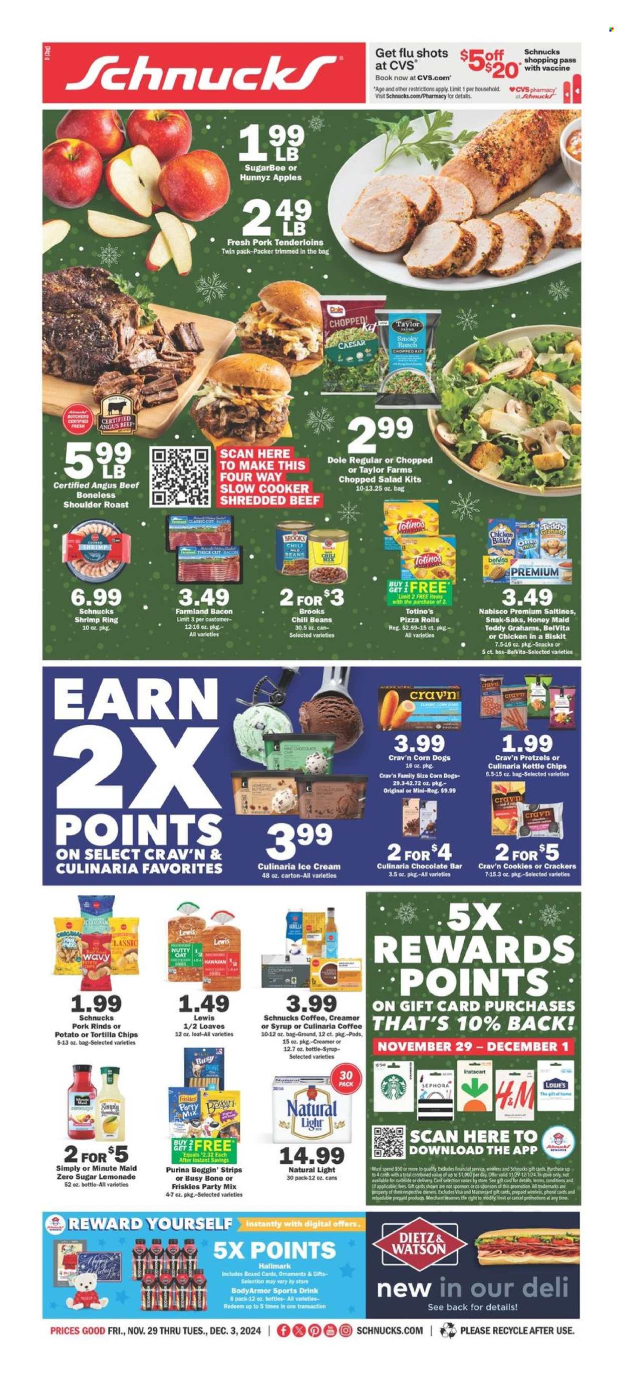 Schnucks ad - 11/29/2024 - 12/03/2024. Page 1