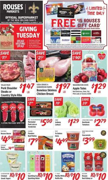 Rouses Markets Flyer - 11/29/2024 - 12/04/2024.