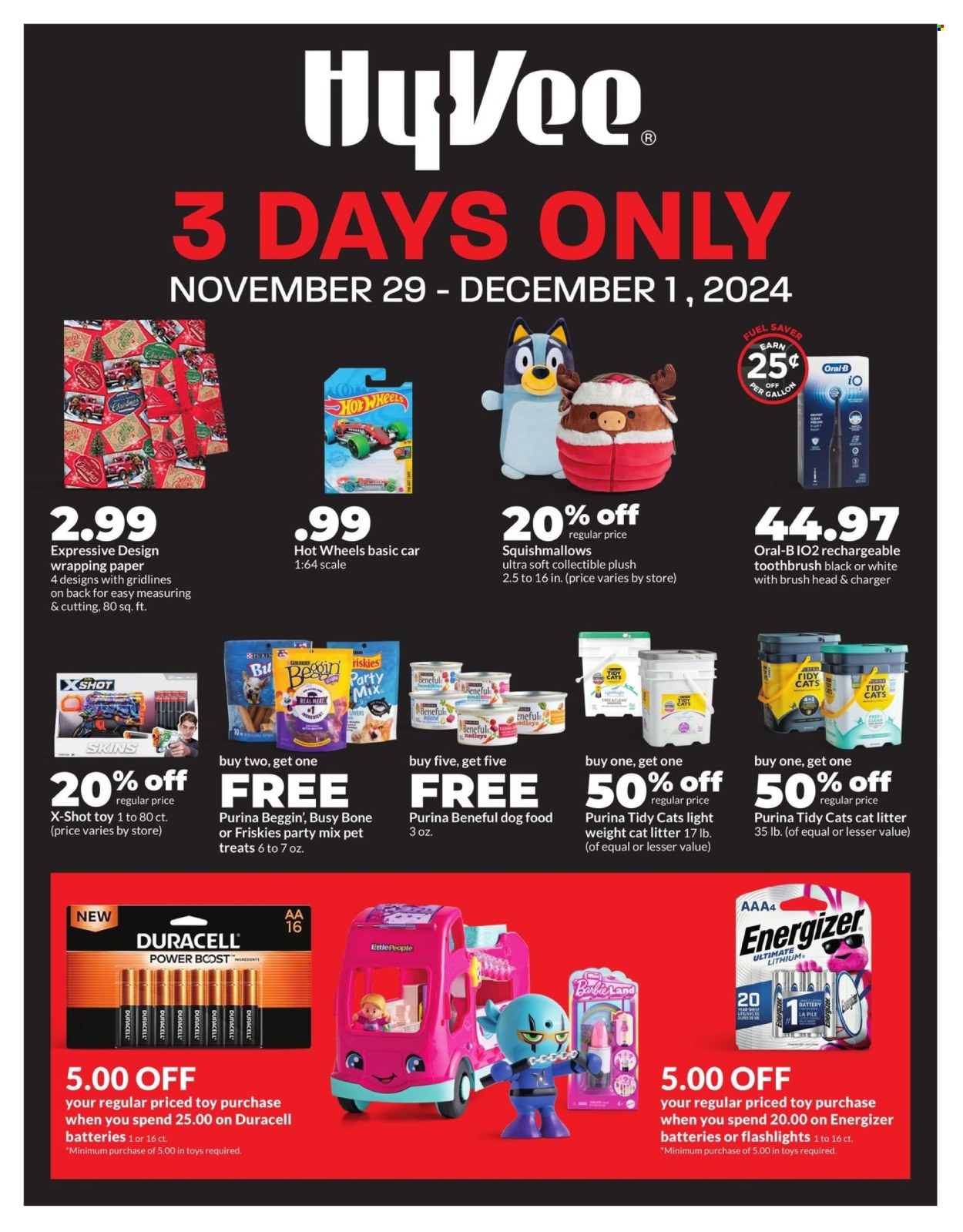 Hy-Vee ad - 11/29/2024 - 12/01/2024. Page 1