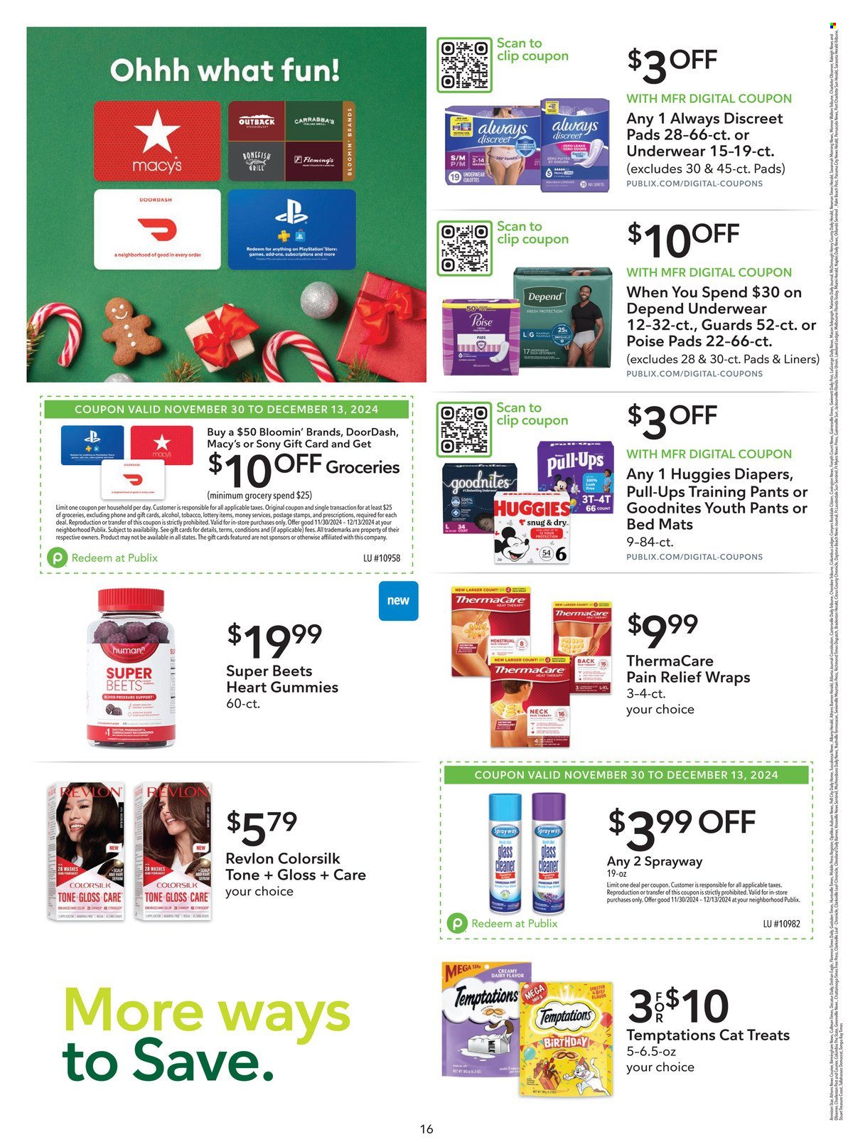 Publix ad - 11/30/2024 - 12/13/2024. Page 16