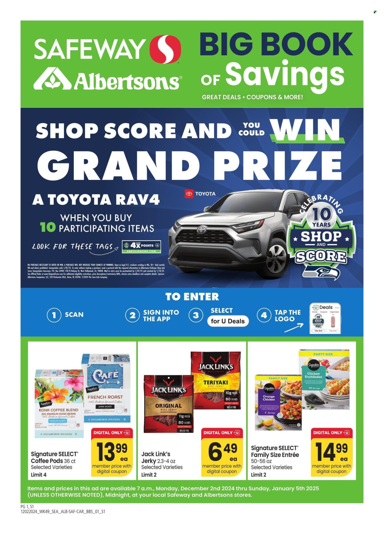Safeway ad - 12/02/2024 - 01/05/2025. Page 1