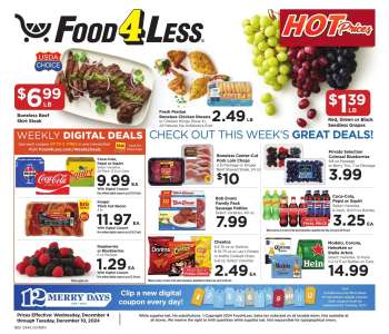 Food 4 Less Flyer - 12/04/2024 - 12/10/2024.