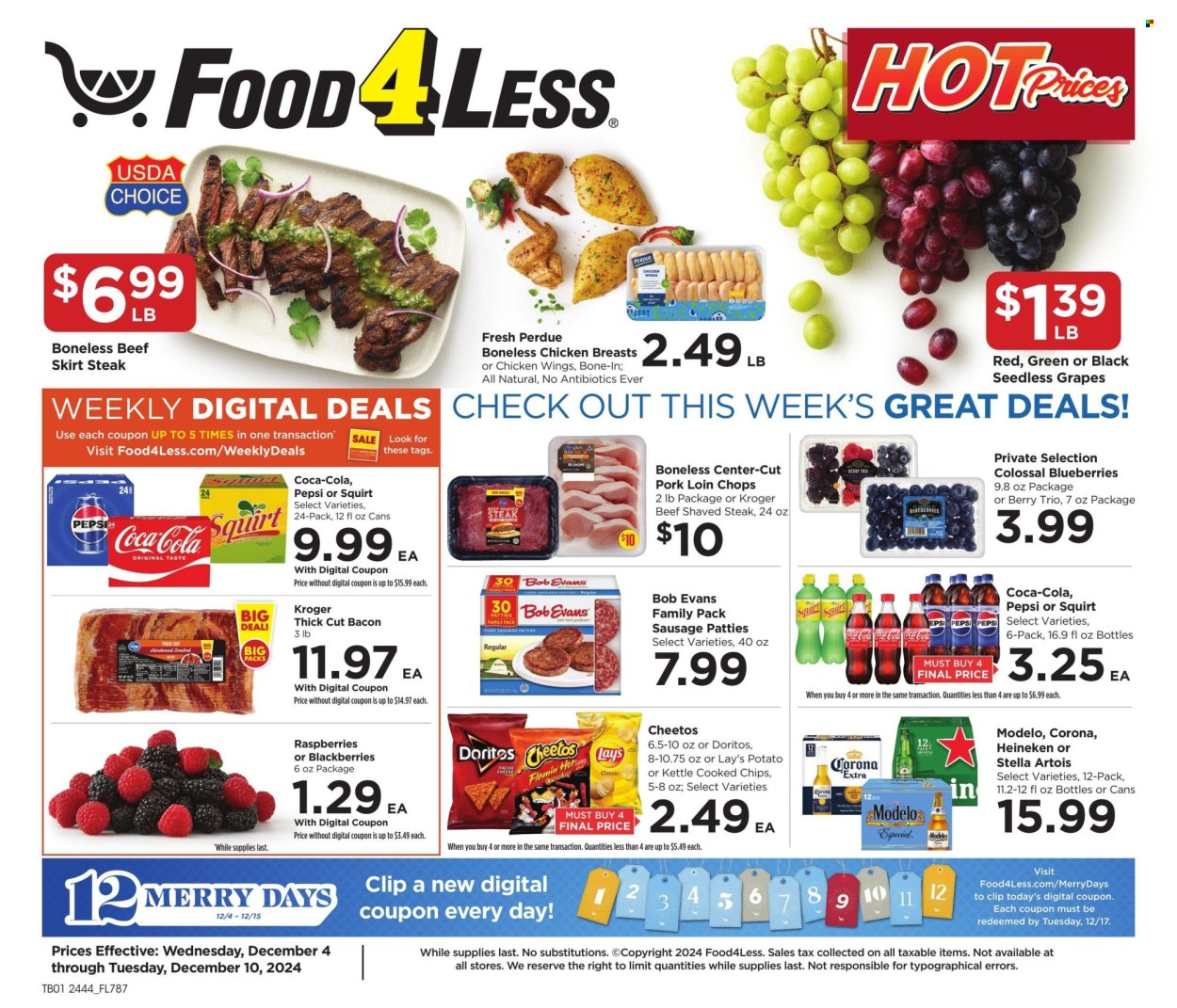 Food 4 Less ad - 12/04/2024 - 12/10/2024. Page 1