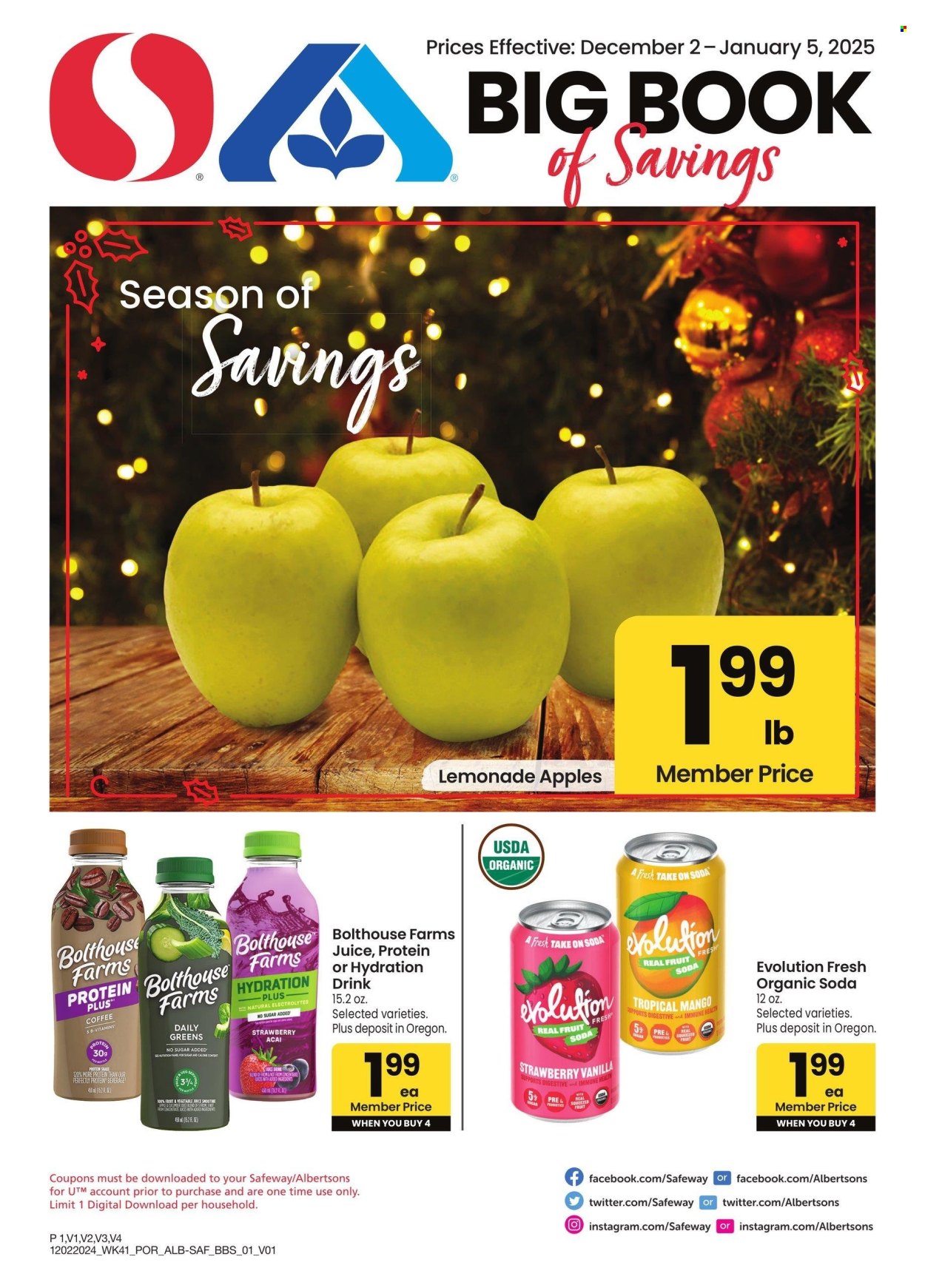 Albertsons ad - 12/02/2024 - 01/05/2025. Page 1