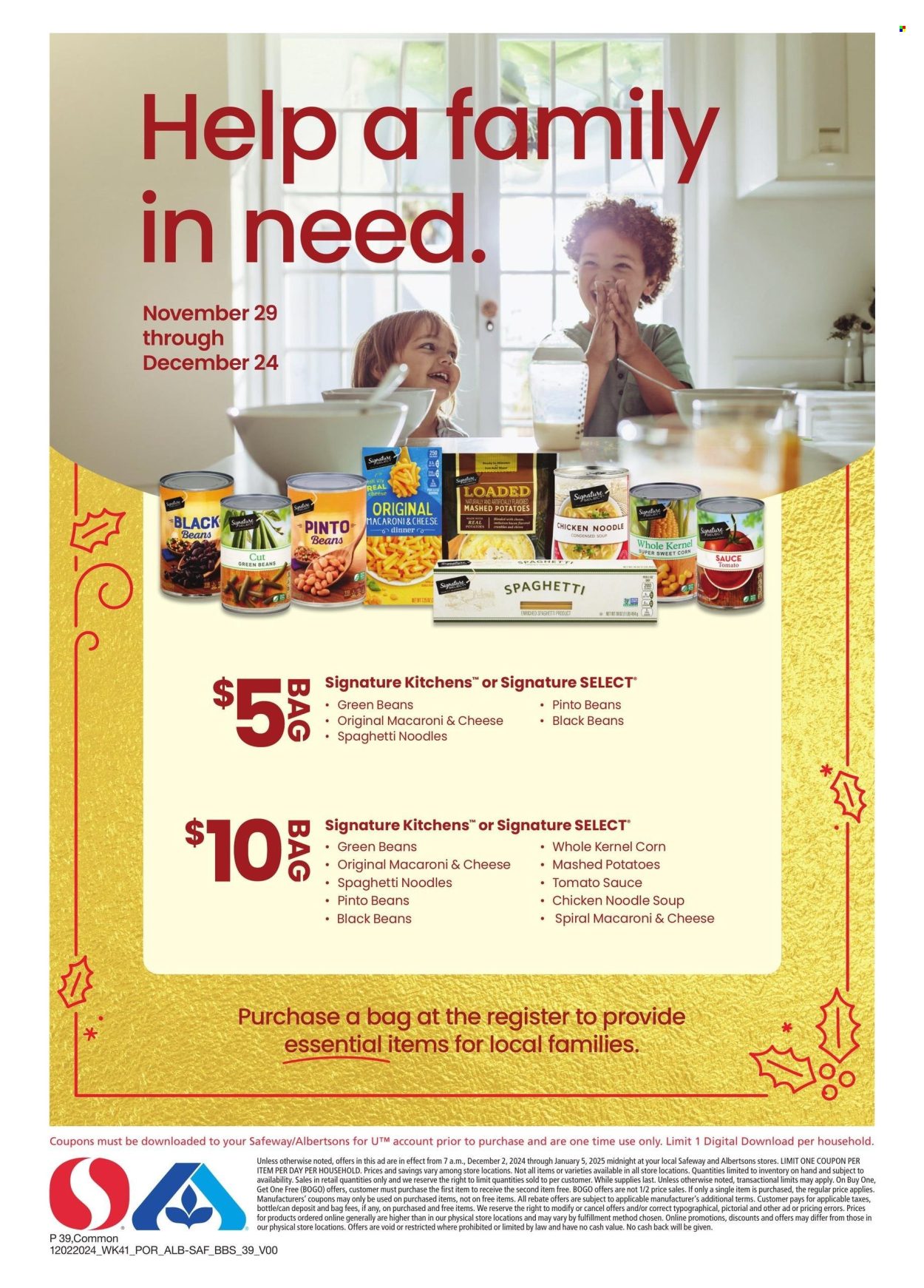 Albertsons ad - 12/02/2024 - 01/05/2025. Page 39