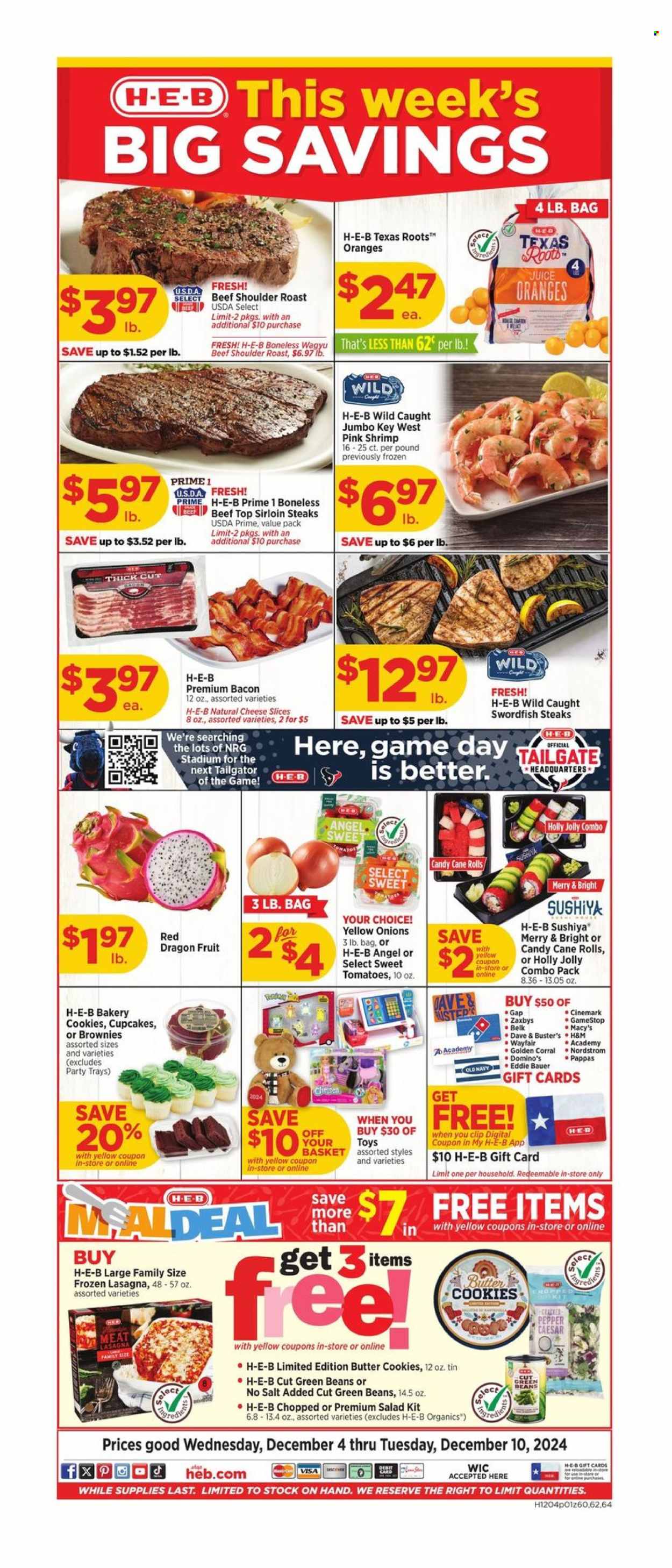 H-E-B ad - 12/04/2024 - 12/10/2024. Page 1