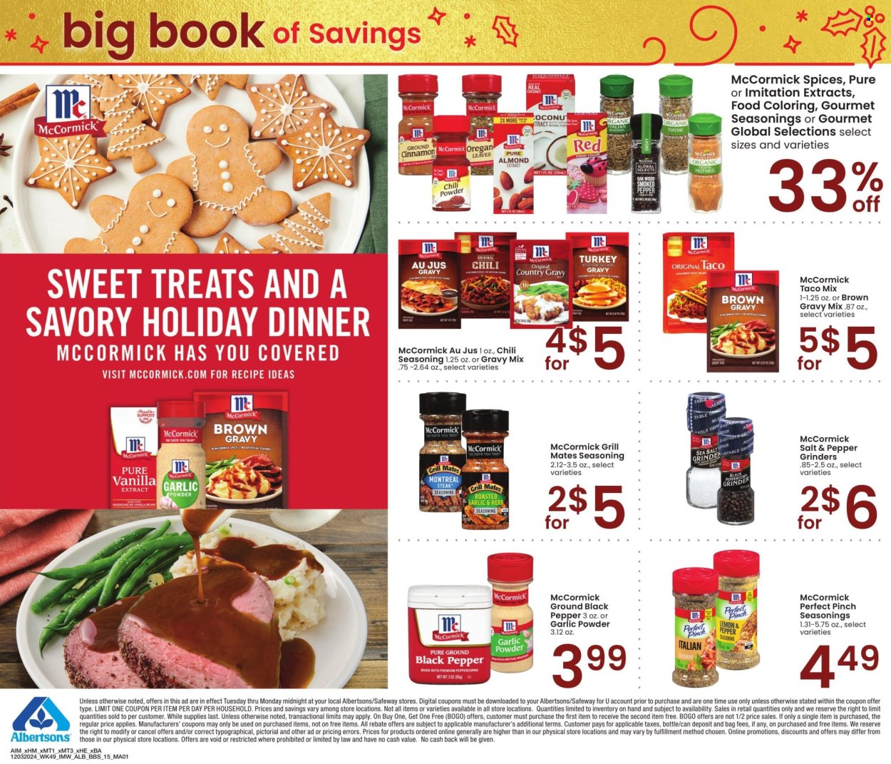 Albertsons ad - 12/03/2024 - 12/30/2024. Page 15