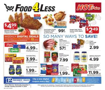 Food 4 Less Flyer - 12/11/2024 - 12/17/2024.
