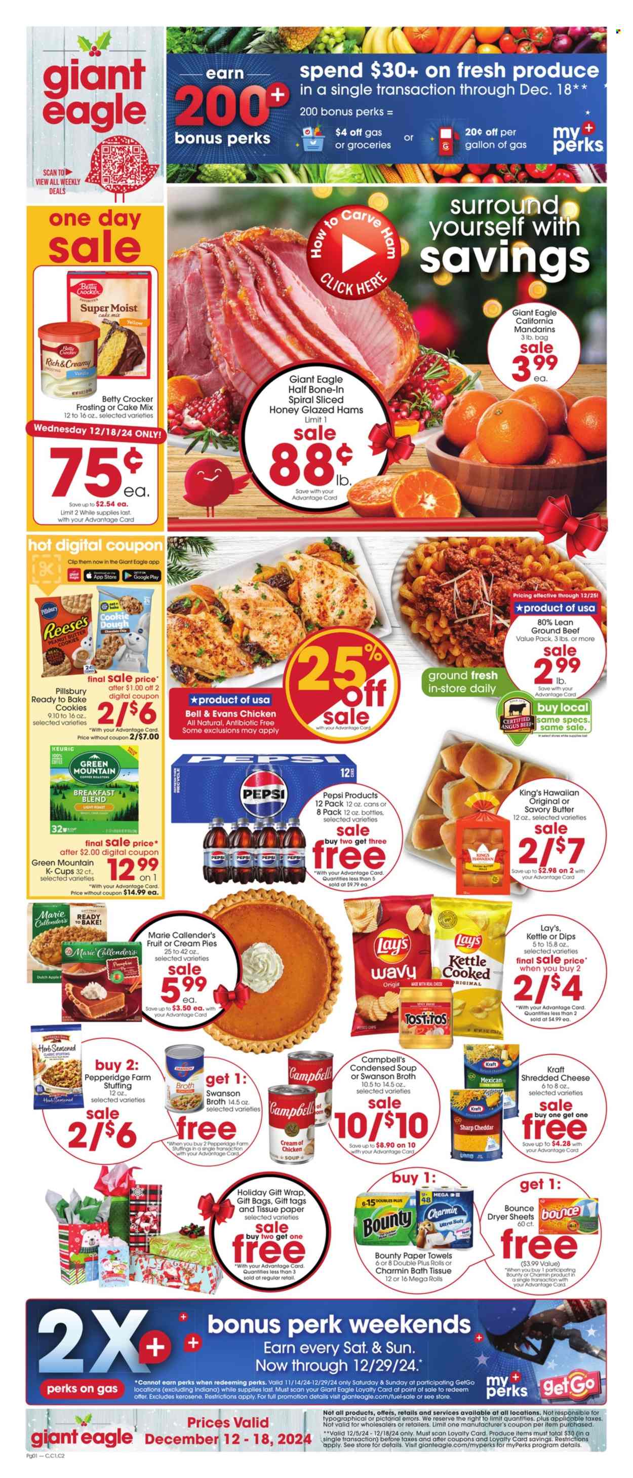 Giant Eagle ad - 12/12/2024 - 12/18/2024. Page 1