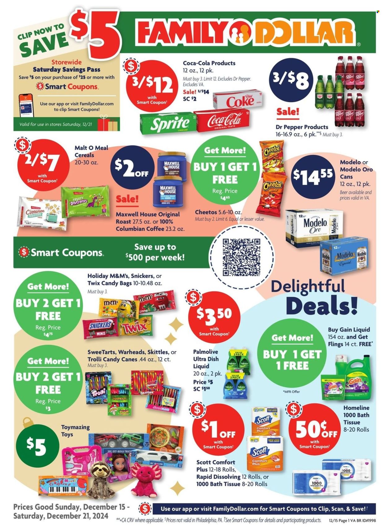 Family Dollar ad - 12/15/2024 - 12/21/2024. Page 1