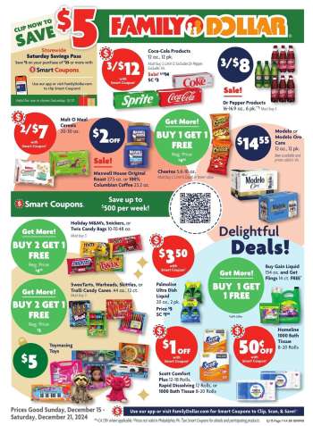 Family Dollar Flyer - 12/15/2024 - 12/21/2024.