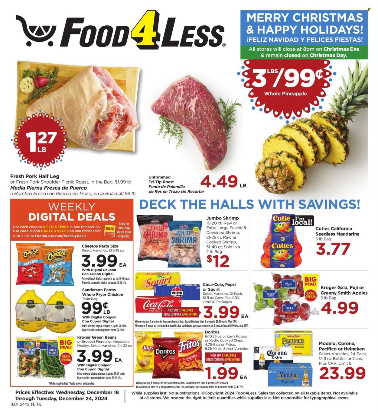 Food 4 Less ad - 12/18/2024 - 12/24/2024. Page 1