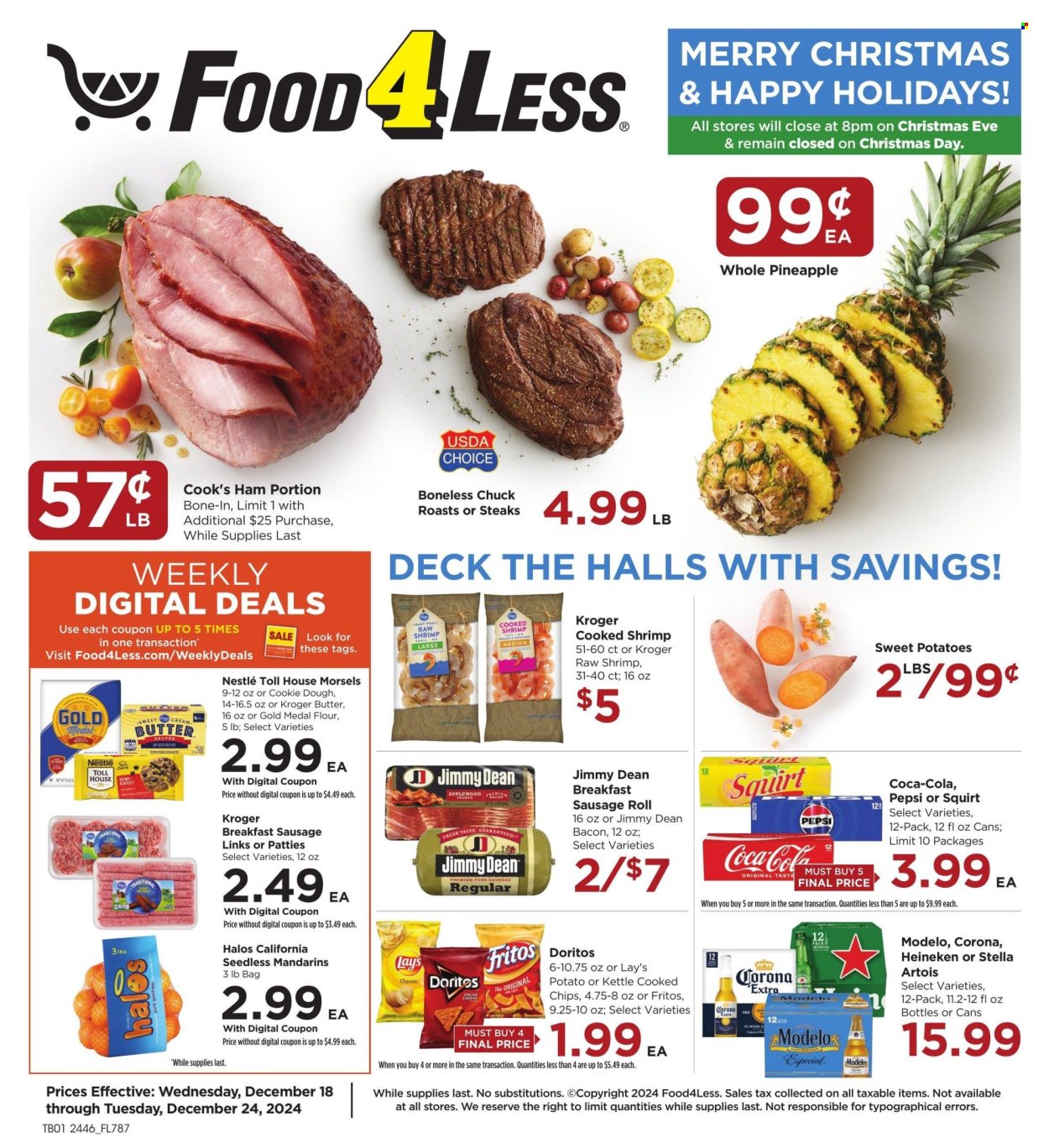Food 4 Less ad - 12/18/2024 - 12/24/2024. Page 1